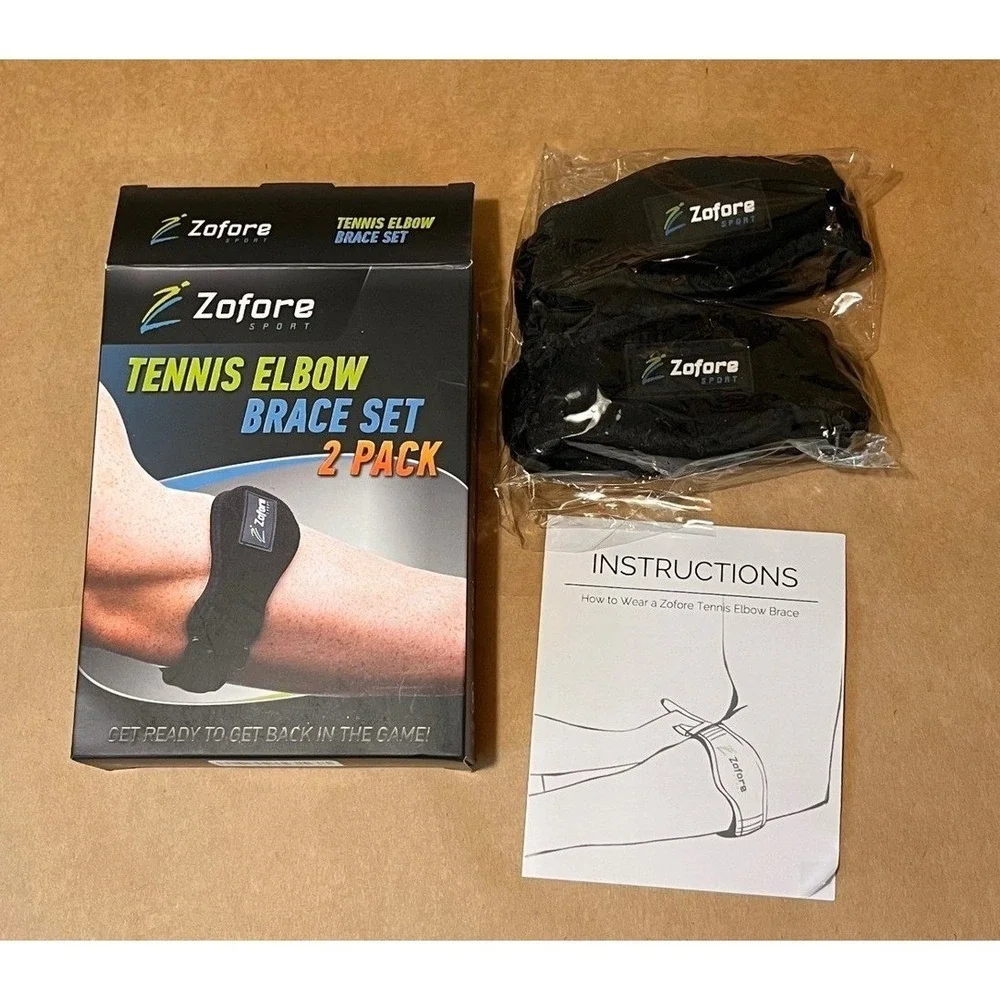 ZOFORE Sport Tennis Elbow Brace 2 Pack Compression Strap Tendonitis Support